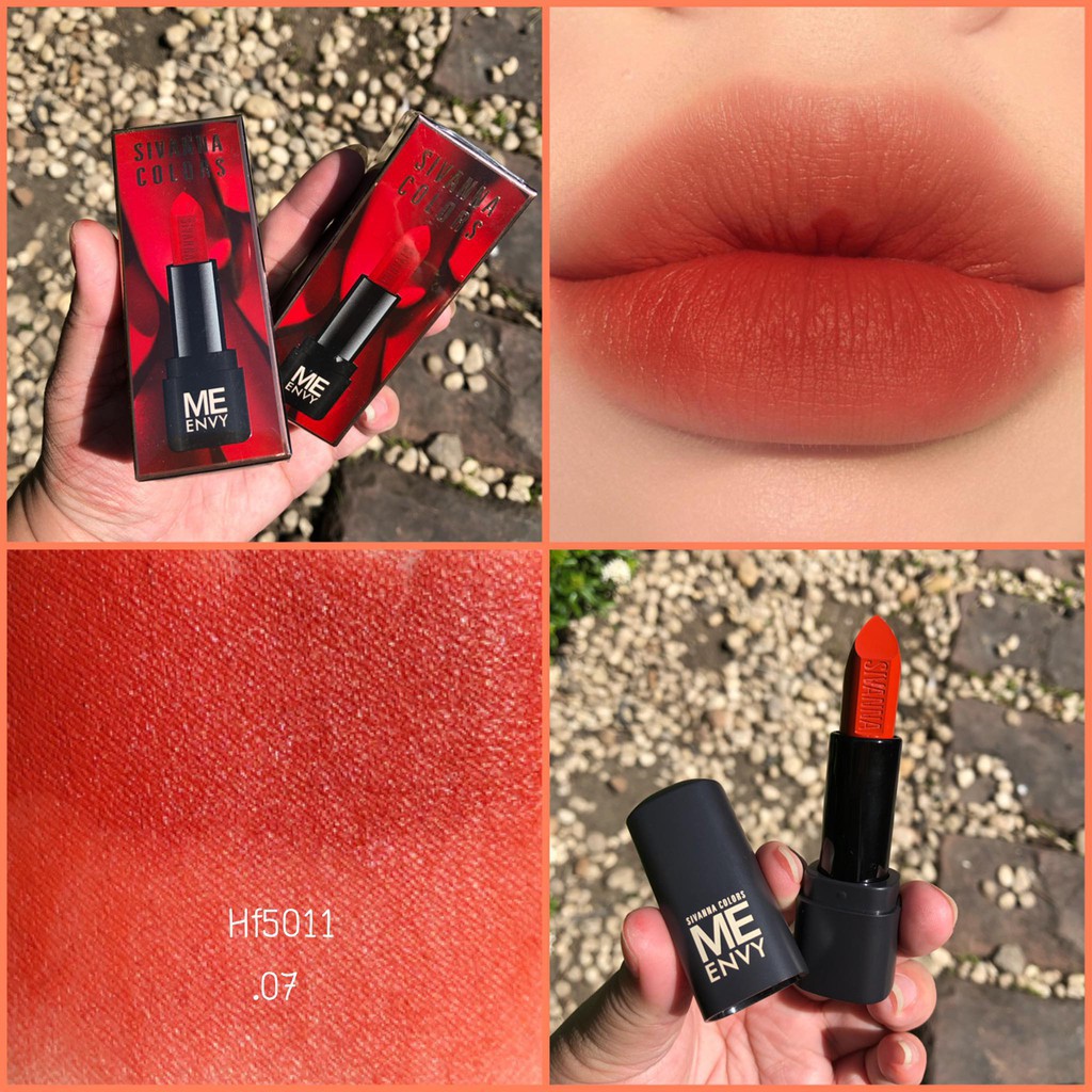 Son Lì SIVANNA ENVY ME MATTE LIPSTICK HF5011 Màu Nhung Mờ Ghen Tị