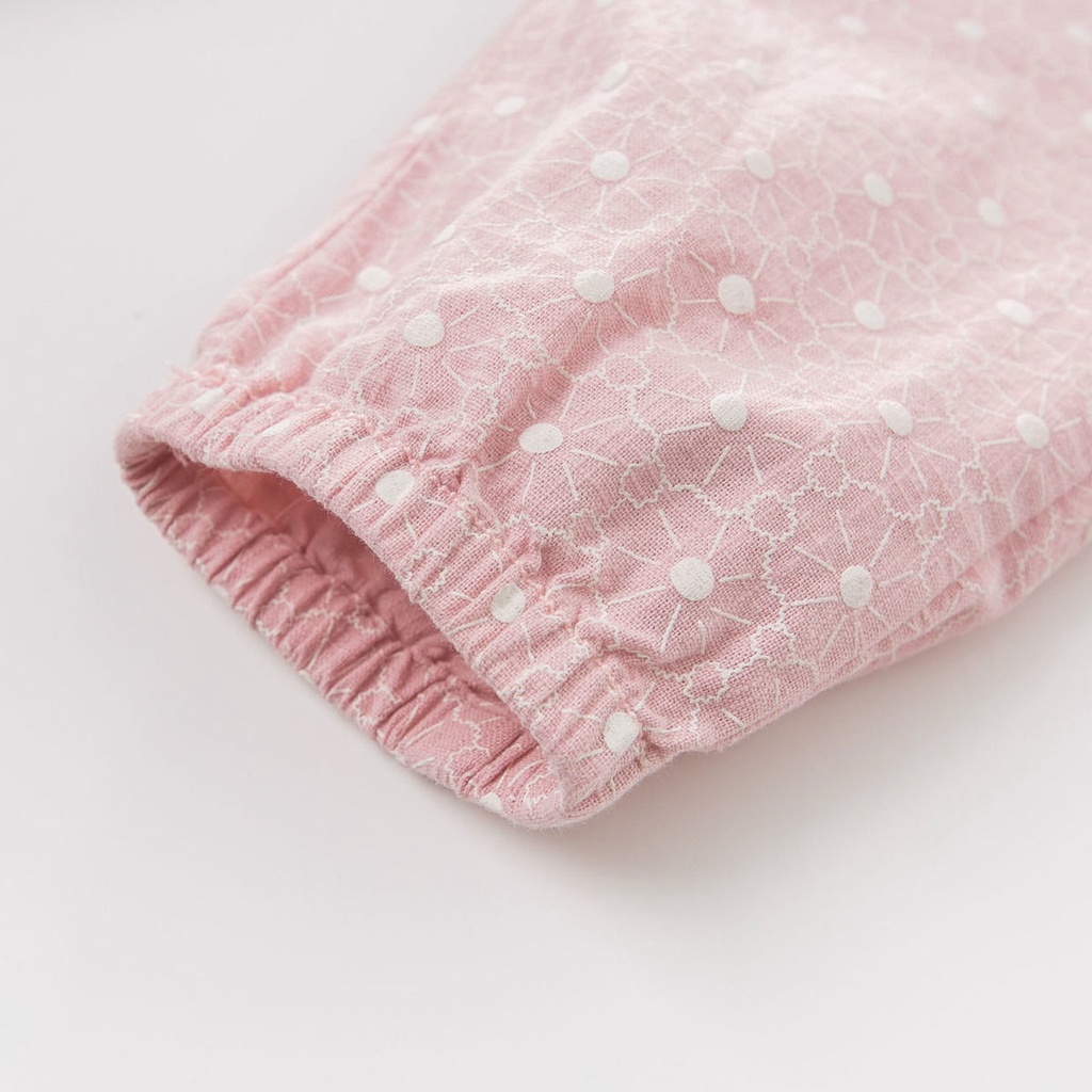 Quần Cotton Màu Hồng Phối Nơ Xinh Xắn Cho Bé Gái