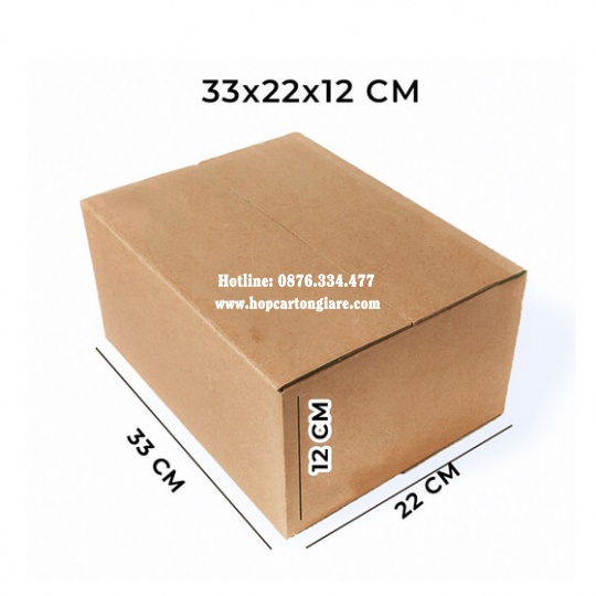 10 hộp carton 33x22x12 cm