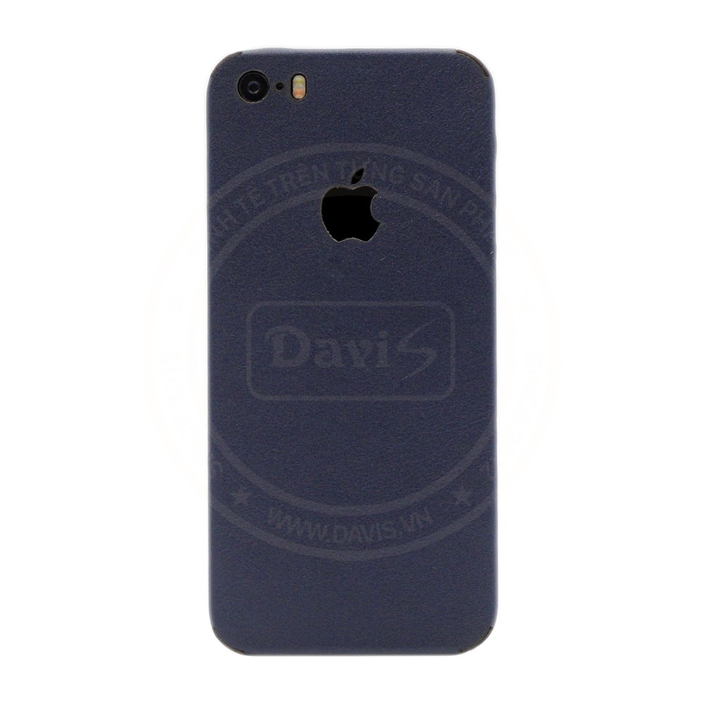 Miếng dán da dán full viền cho Iphone 5s làm từ da thật cao cấp - Davis