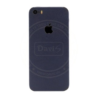 Miếng dán da dán full viền cho Iphone 5s làm từ da thật cao cấp - Davis
