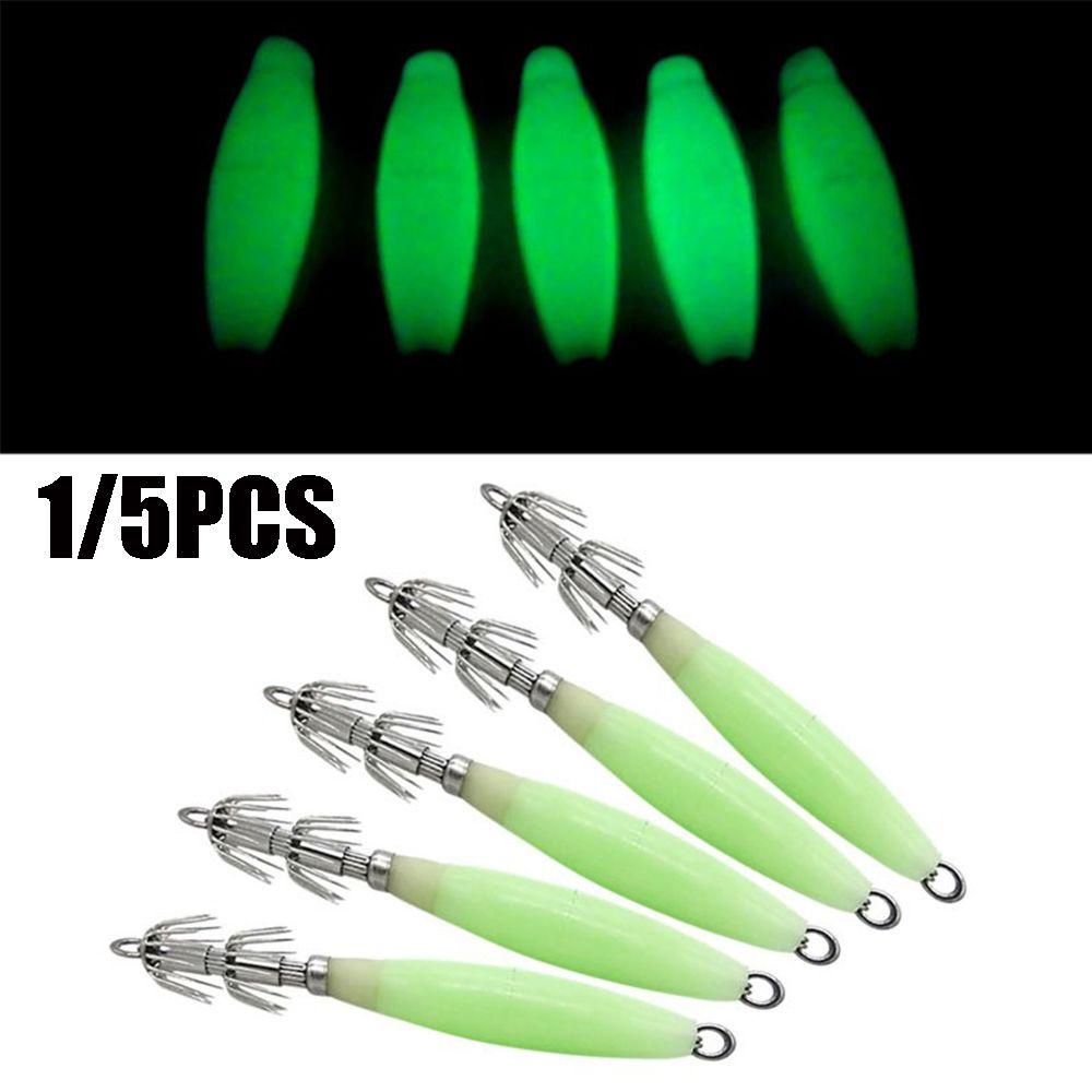 Set 1 / 5 Mồi Câu Cá Giả Hình Tôm Dạ Quang