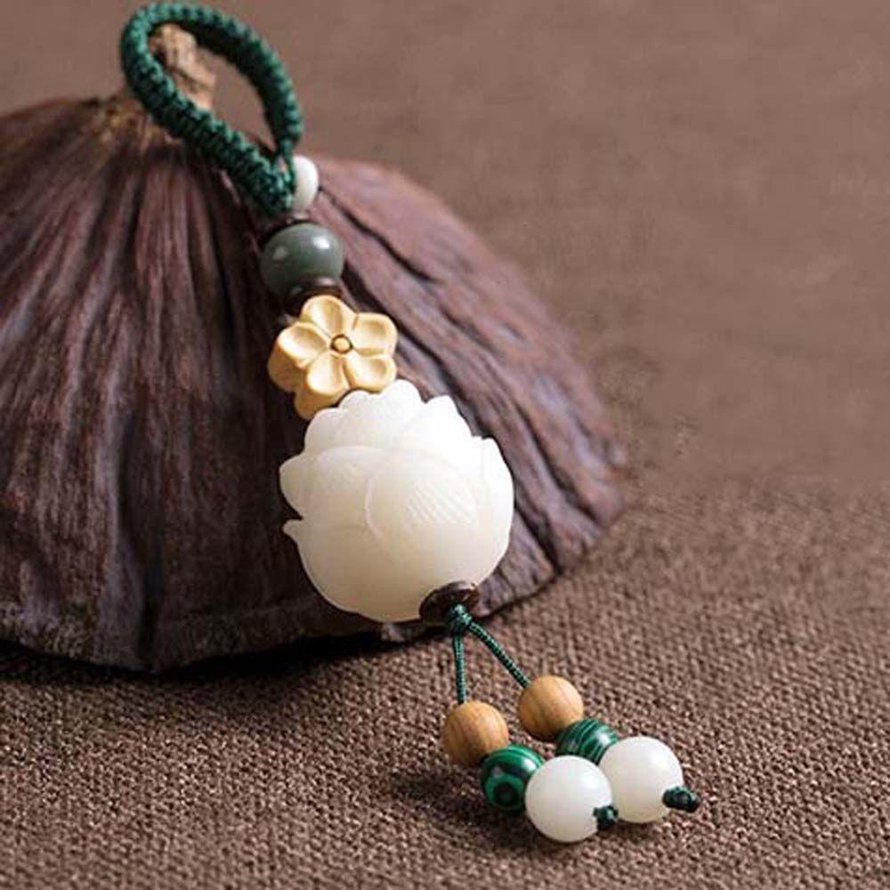 CLEOES Dây Đeo Điện Thoại / Chìa Khóa Hình Hoa Sen Phong Cách Bồ Đề Cổ Điển Chống Thất Lạc Tiện Dụng