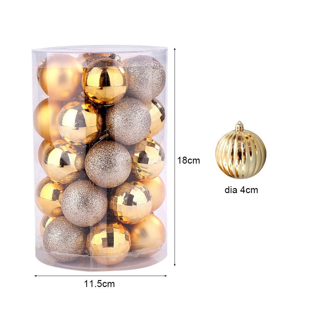 Set 1 34 Quả Châu Nhựa 4cm Trang Trí Giáng Sinh