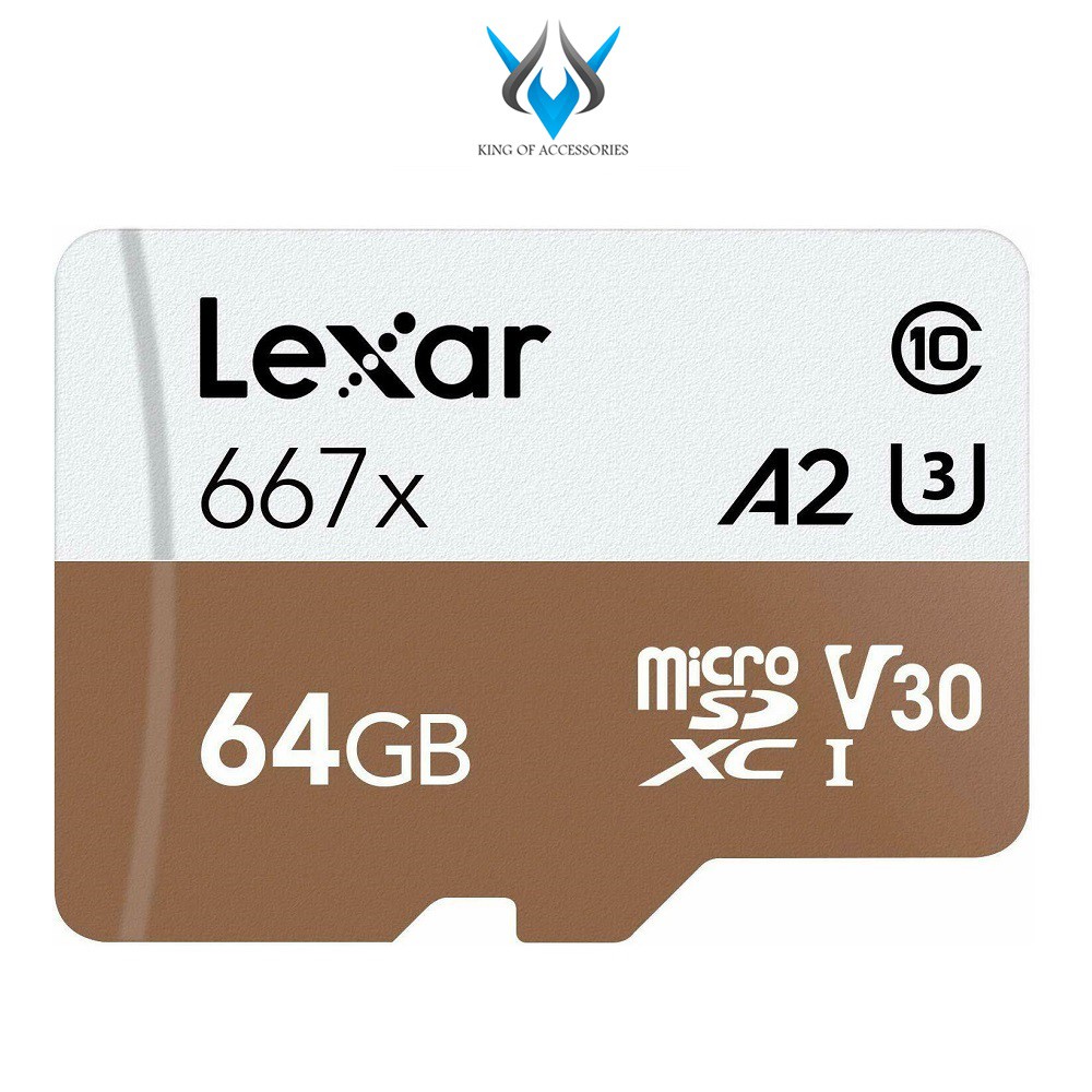 Thẻ Nhớ MicroSDXC Lexar Professional 667X V30 U3 4K A2 64GB R100MB/s W90MB/s