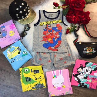 Sét 3 bộ ba lỗ cotton cho bé trai