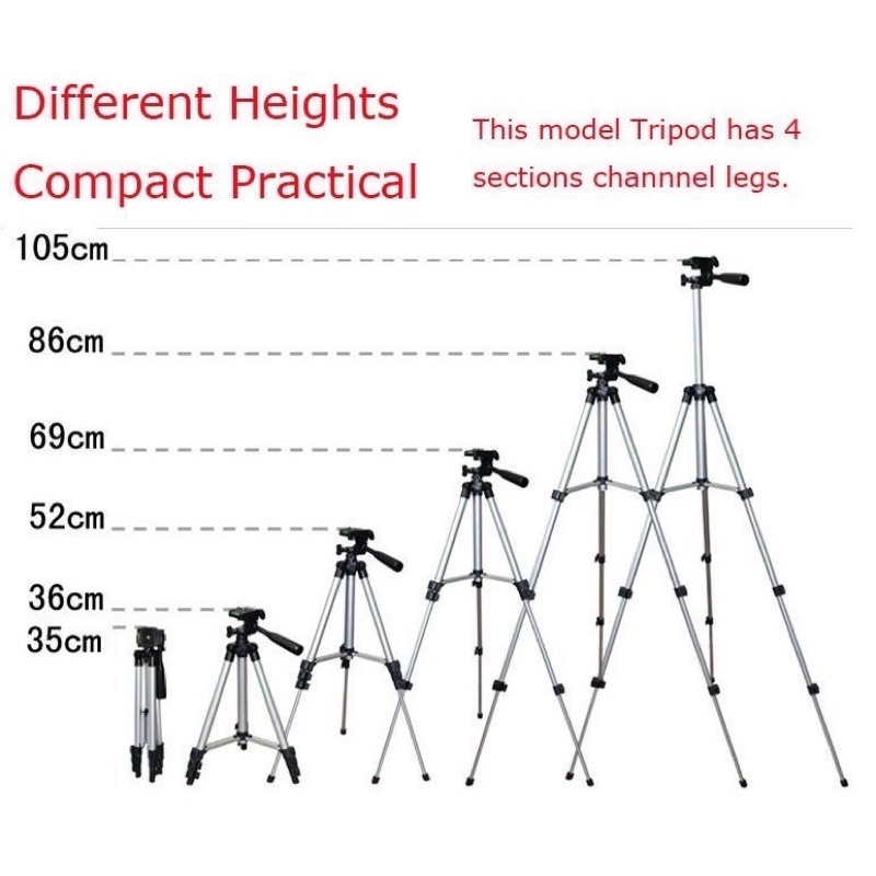 Giá đỡ điện thoại Tripod 3 chân chụp ảnh, livestream cực tốt tương thích nhiều dòng máy