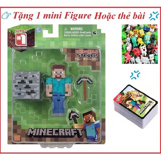 Mô hình steve đào than Minecraft