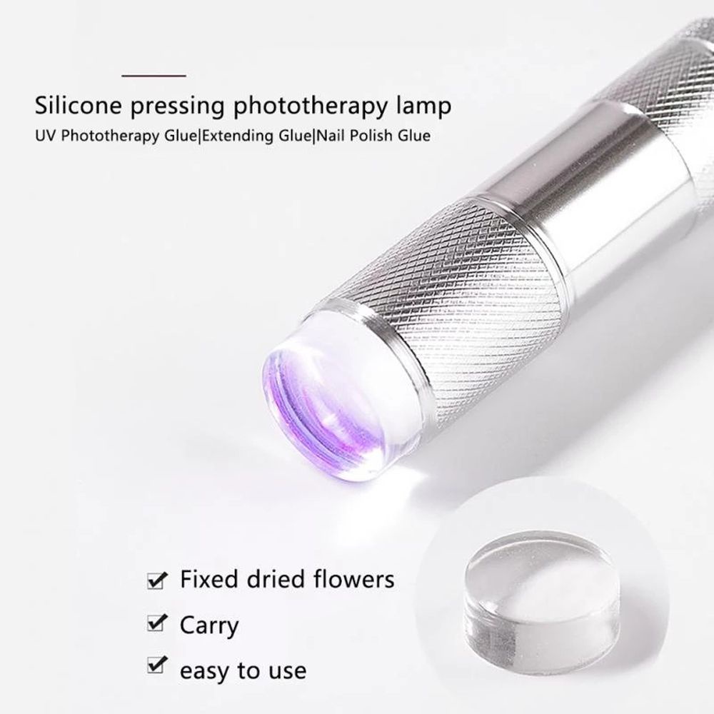 [Hàng mới về] Đèn làm móng tay nghệ thuật bằng silicon dạng ấn mau khô phong cách Pháp đa năng dễ dùng cho phái nữ