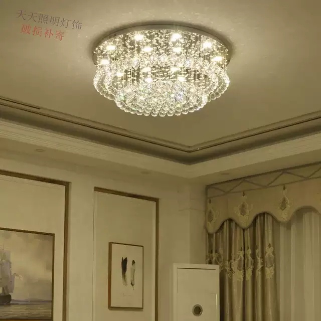 Đèn mâm pha lê ốp trần  M9153 - KT 600x600x350mm 3 chế độ ánh sáng công suất 50w - đèn chùm pha lê cao cấp; đèn decor