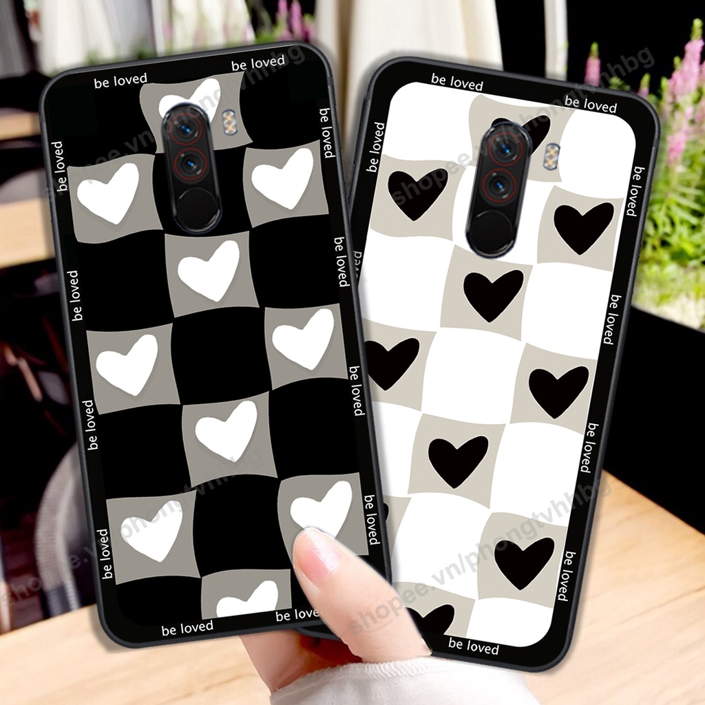 ỐP LƯNG XIAOMI POCOPHONE F1 mẫu trái tim hot caro cực đẹp