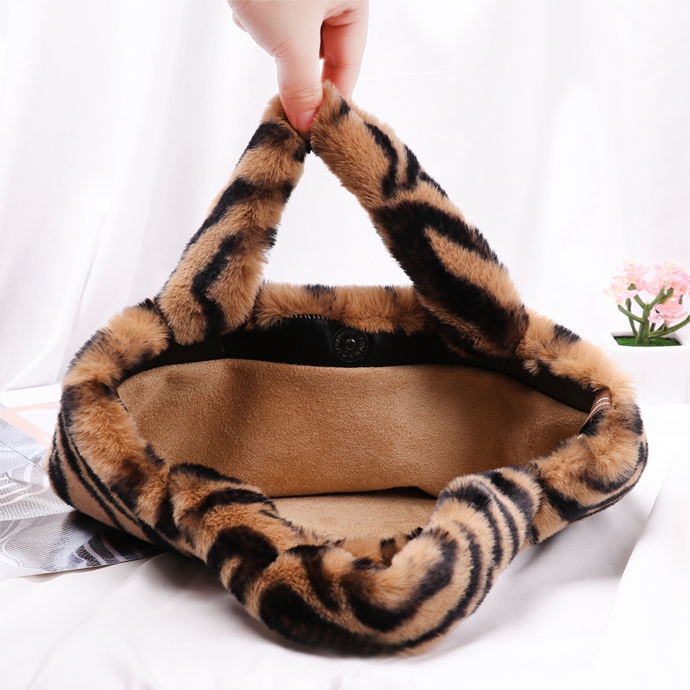 Túi xách vải lông nhân tạo cá tính thời trang dành cho nữ