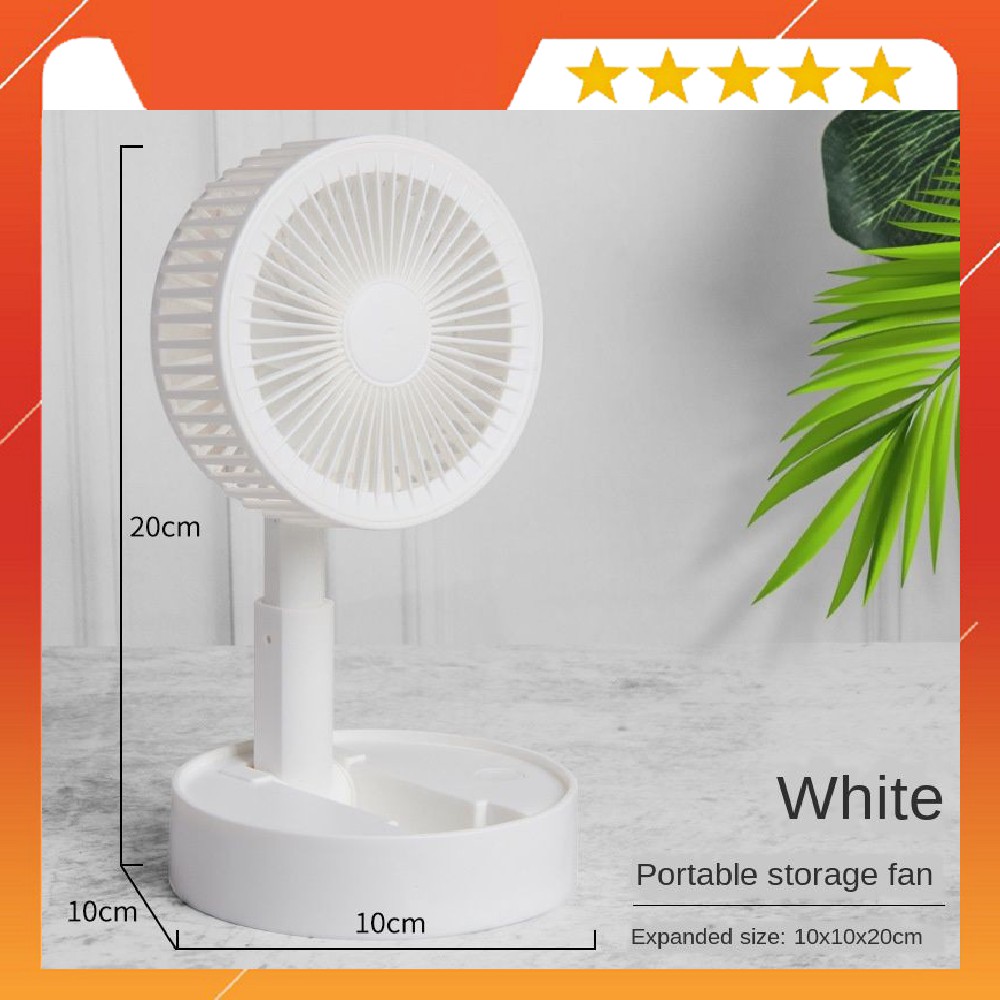 Quạt sạc tích điện mini gấp gọn mini cầm tay để bàn siêu mát pin dùng 5h
