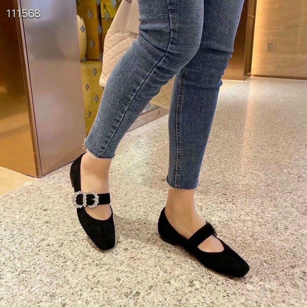 Giày búp bê phối quai xinh xắn