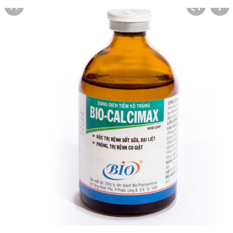 Bio Calcimax 100ml sử dụng trên vật nuôi hsd 25/09/2023