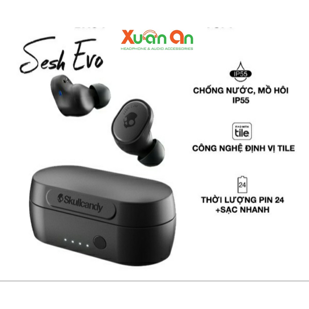 Tai nghe SkullCandy Sesh EVO Chính Hãng (bản Evo) Bass mạnh