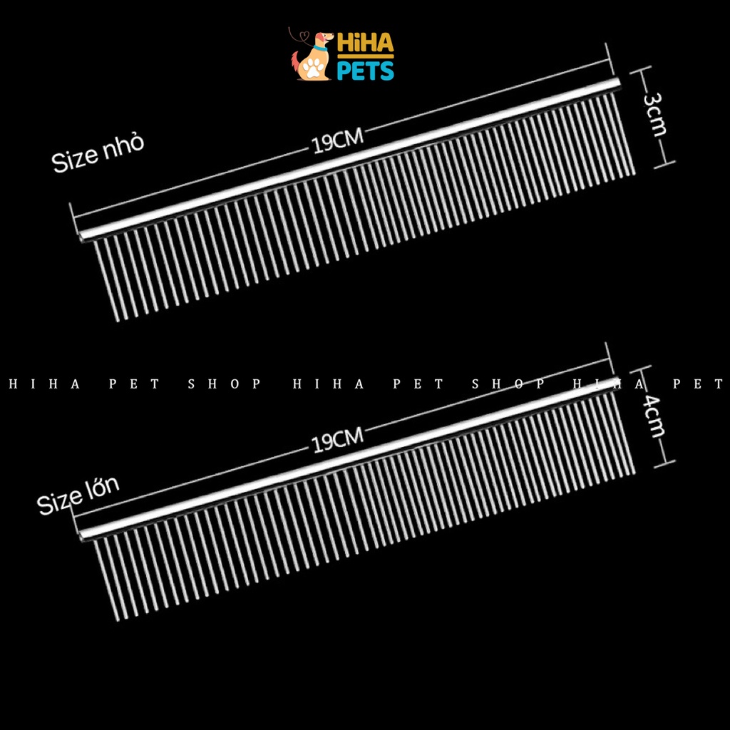 Lược Chải Lông Rối Cho Chó Mèo Thú Cưng Có 2 Đầu Giúp Lấy Lông Rụng Chất Liệu Thép Không Gỉ.