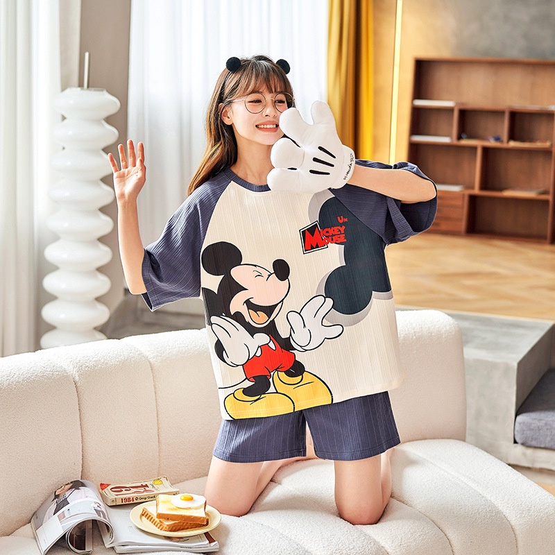 Đồ Bộ Nữ,pjjama cotton cộc tay mặc nhà xinh hoạt hình dễ thương BN66