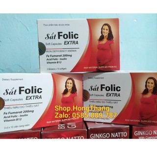 SẮT FOLIC extra bổ sung sắt bổ sung sât cho mẹ bầu và cho con bú