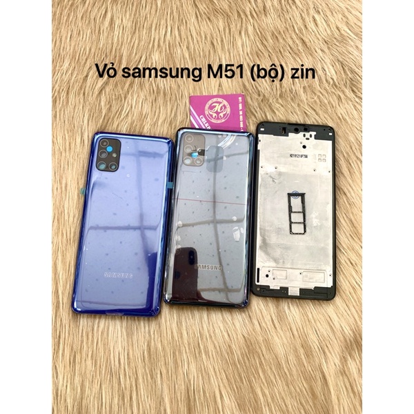 vỏ samsung m51 zin kèm khay sim