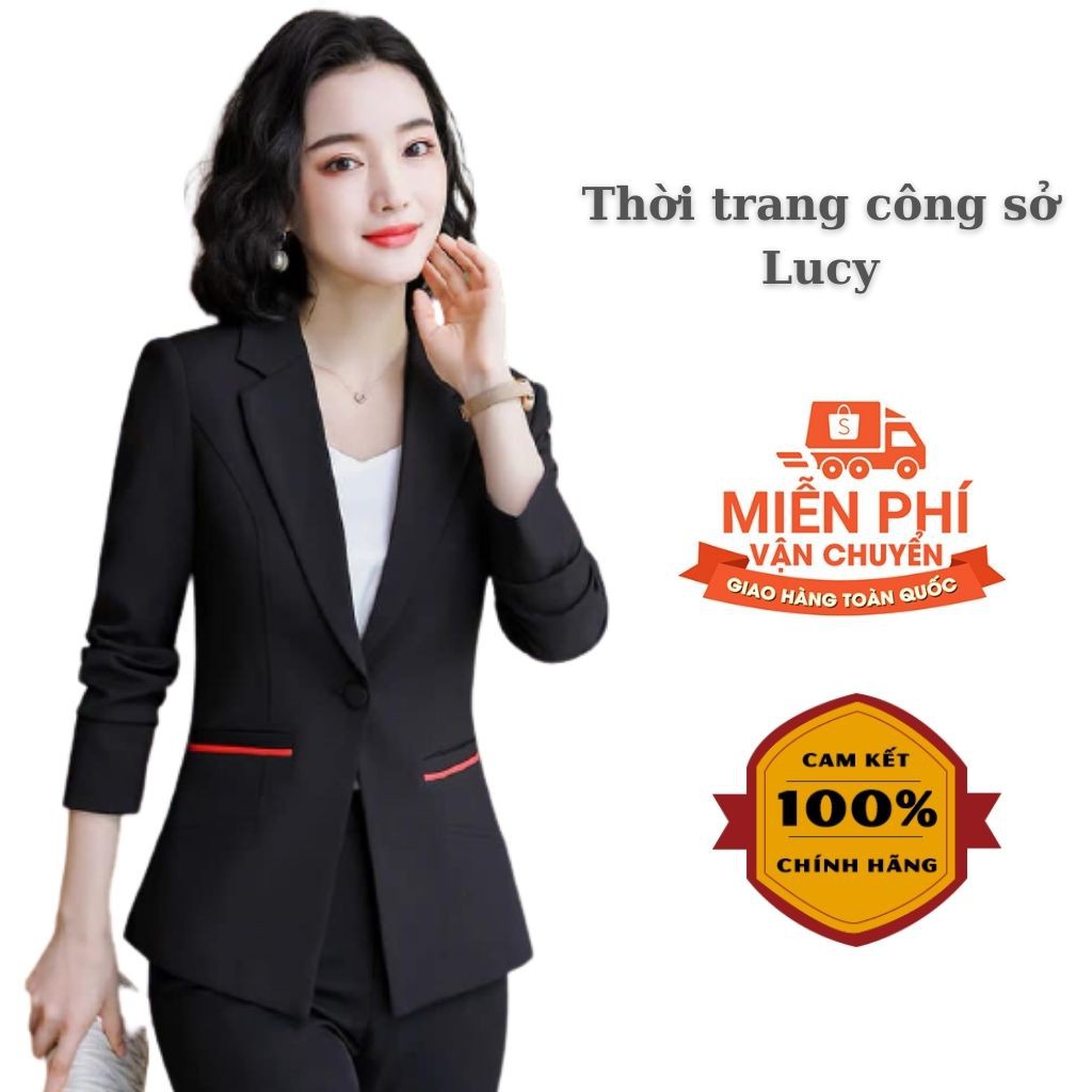Áo vest nữ dài tay. Áo vest công sở hàng 1 có túi thật 2 bên để vừa điện thoại size S-XL