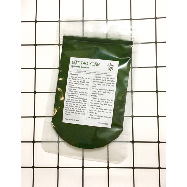 [ 100gr ] Bột tảo xoắn Spirulina nguyên chất Organic - shop bột thiên nhiên handmade