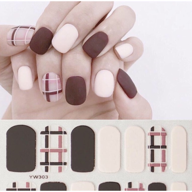 Miếng dán móng tay nail wraps 14 miếng nhỏ