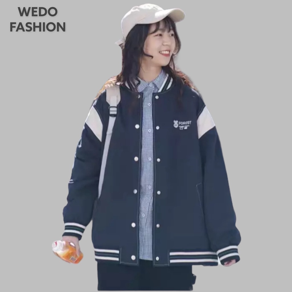 Áo khoác nữ, Áo Bomber nữ FOREST chất dù phong cách thể thao cá tính WEDO