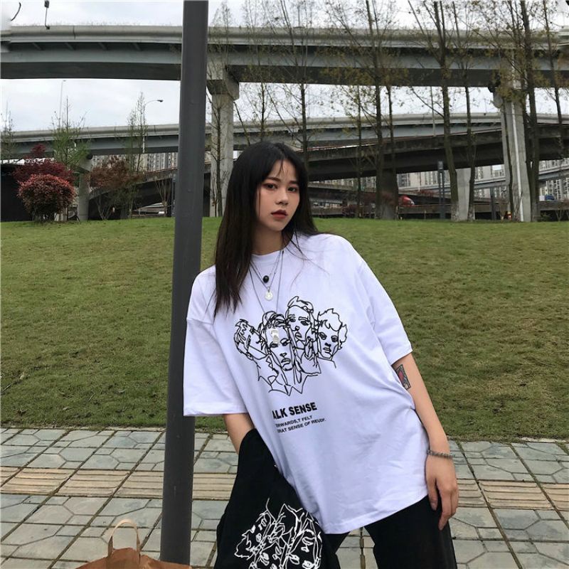 Áo Thun Tay Lỡ Nam Nữ Unisex Form Rộng Ulzzang TALK SENSE