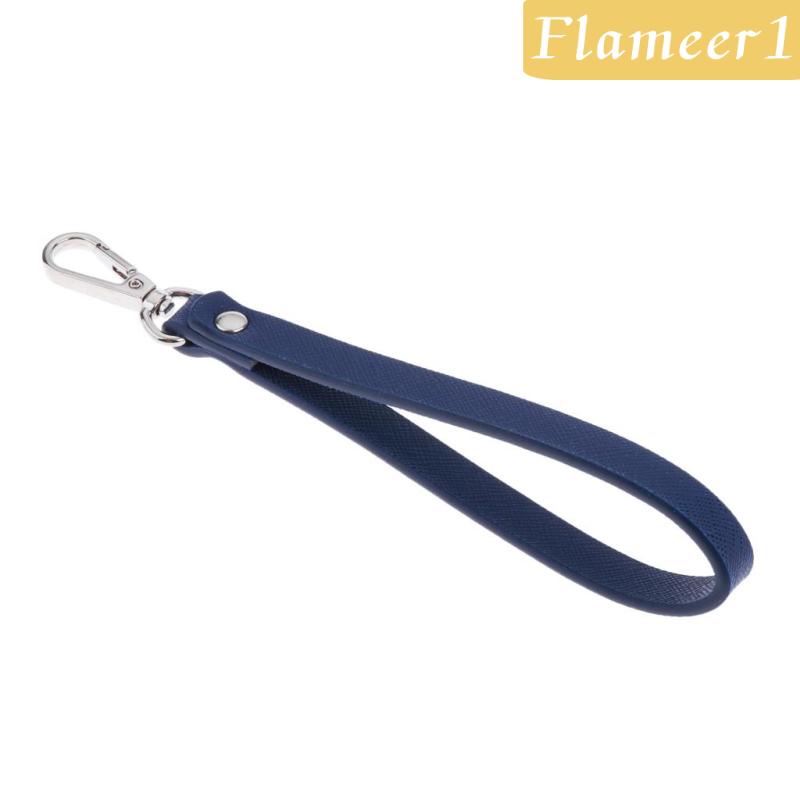 [Flameameer1] Dây Đeo Cổ Tay Bằng Da Pu Cho Ví / Điện Thoại / Chìa Khóa