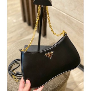 Túi W188-24 Prada xích vàng hai quai đeo vai và đeo chéo