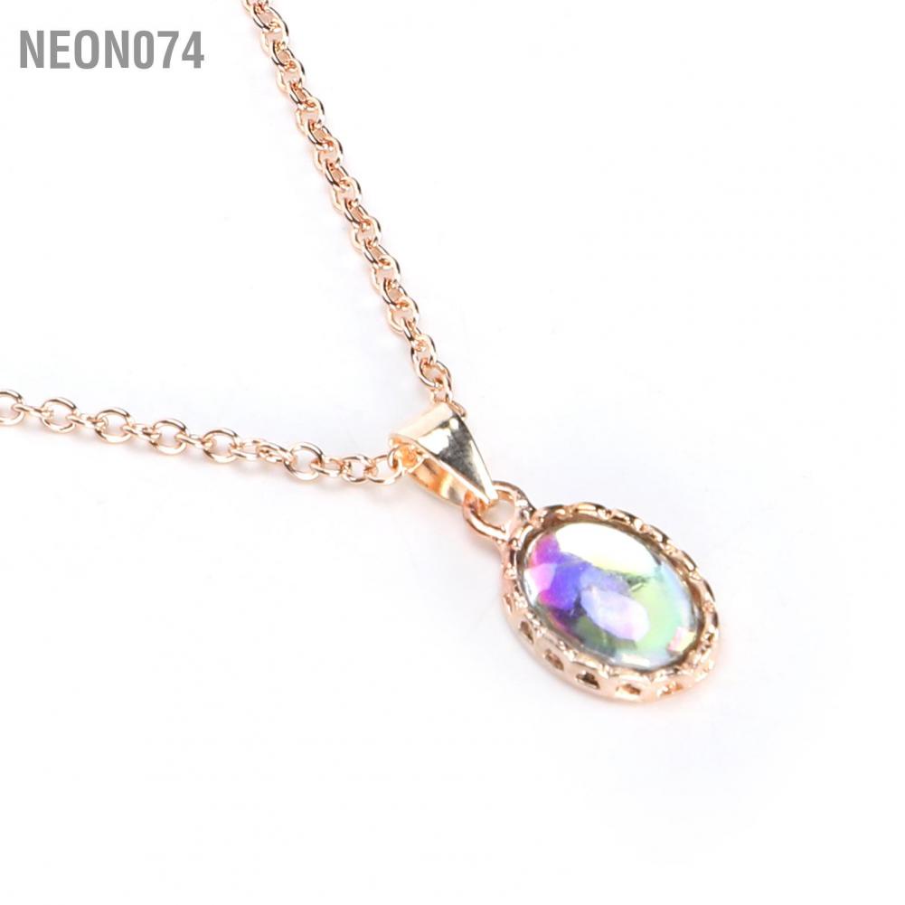 Neon074 Neon074 Vòng cổ Nhẫn Bông tai Bộ Trang sức Nữ thời trang cho Lễ hội Tiệc cưới