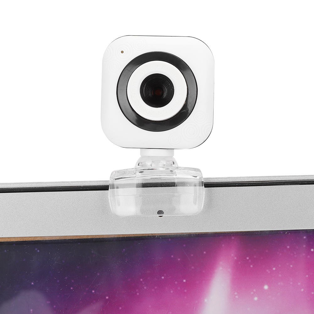 Webcam Máy Tính 480p Màu Trắng Kèm Kẹp Trong Suốt