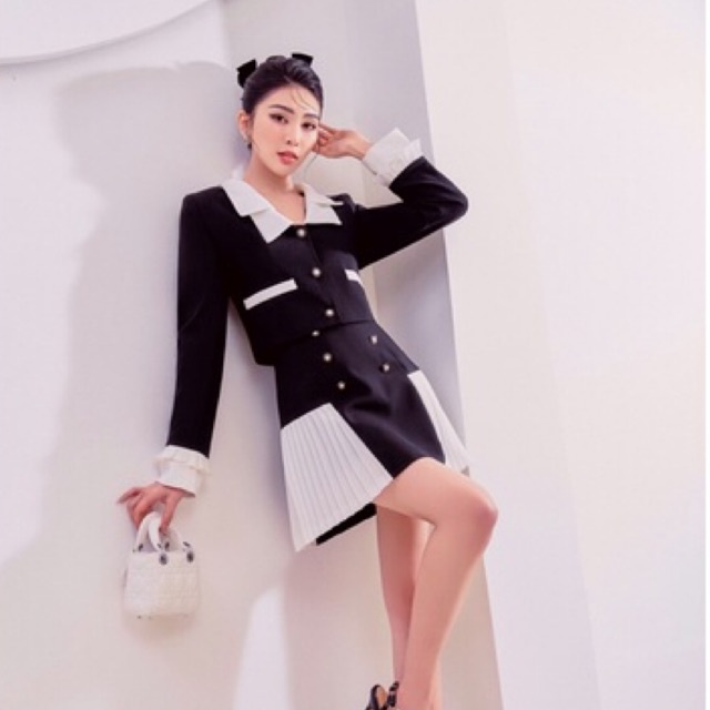 Set vest và chân váy xếp ly - Stella Vest &amp; Stella Skirt