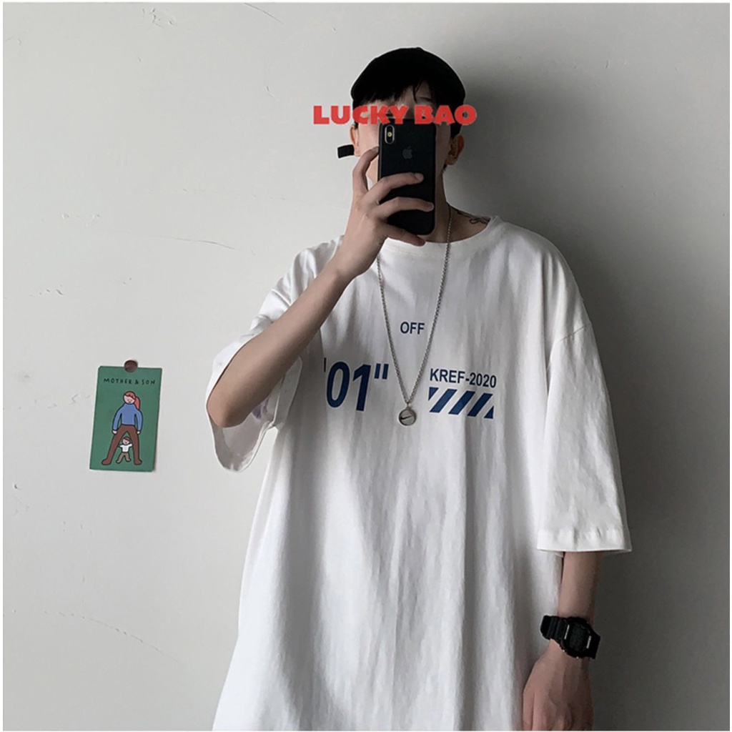 Áo thun tay lỡ Boin store, Áo tay ngắn thun cotton in OFF 01 from unisex 2 màu trắng/đen_hình thật kèm clip tại tại Boin