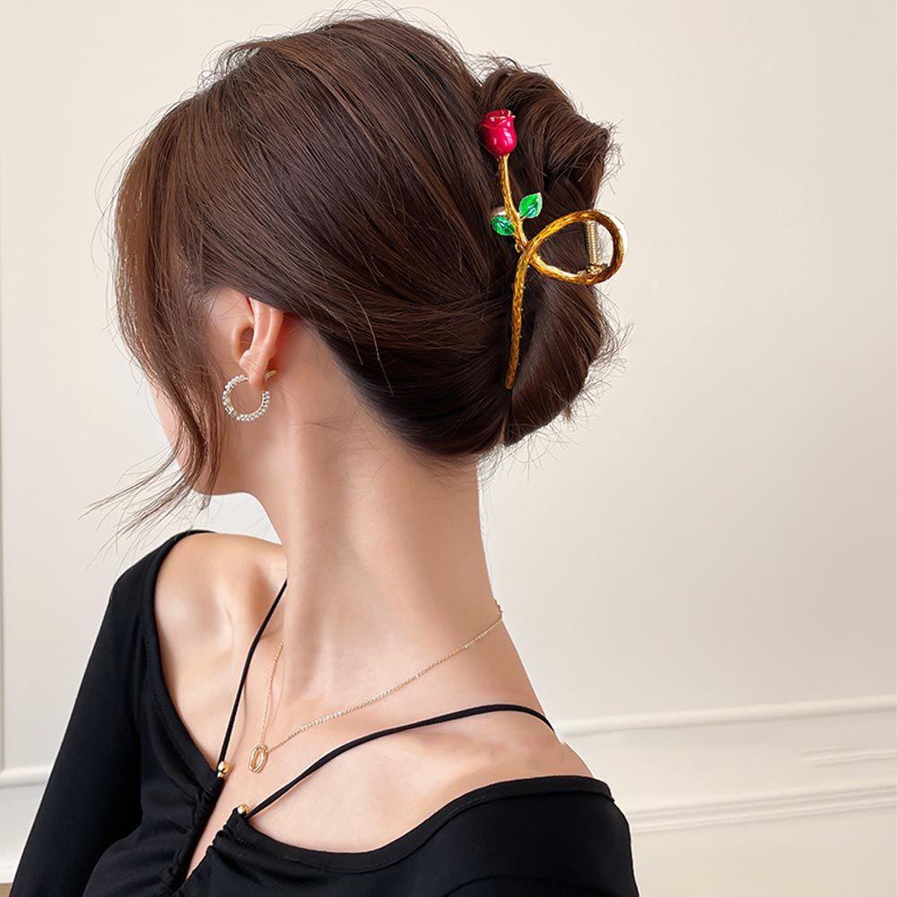 Kẹp Tóc Hình Hoa Hồng / Cá Mập Xinh Xắn WMES15H Cho Nữ