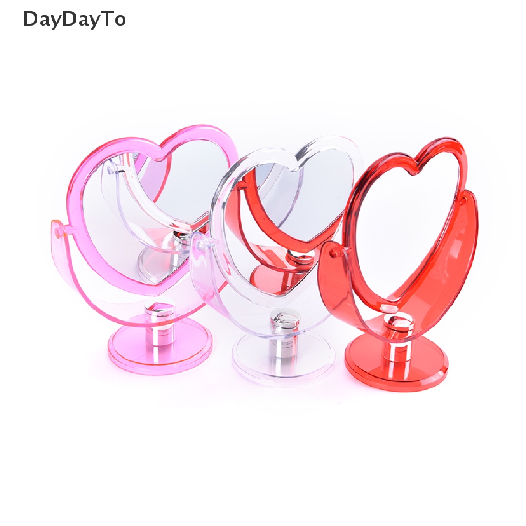 [Hàng mới về] Gương trang điểm hình trái tim bằng acrylic trong suốt hai mặt