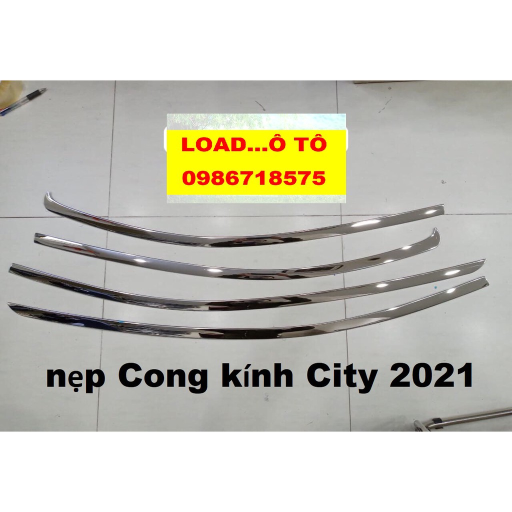 Nẹp Cong Kính Honda City 2022-2021 Inox Cao Cấp