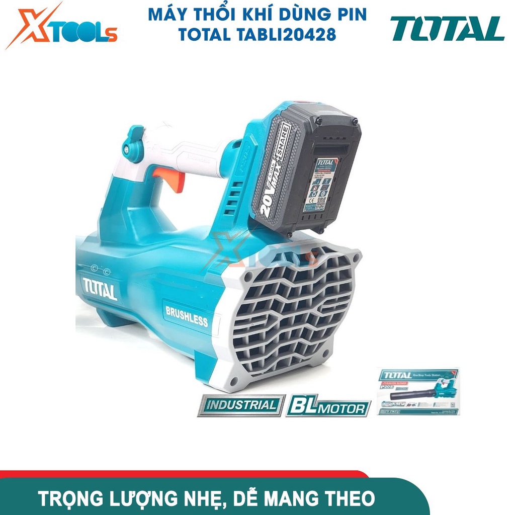 Máy thổi bụi cầm tay TOTAL TABLI20428 dùng pin lithium 20V, motor không chổi than (không kèm pin và sạc) - CHÍNH HÃNG
