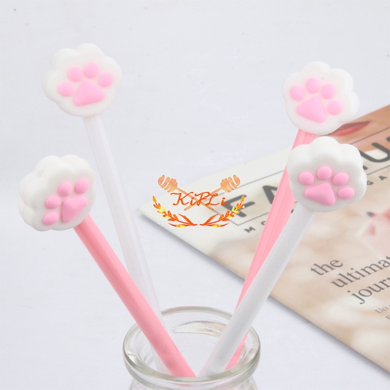 Viết mực gel hình chân mèo mềm phong cách Hàn Quốc dễ thương cho nữ