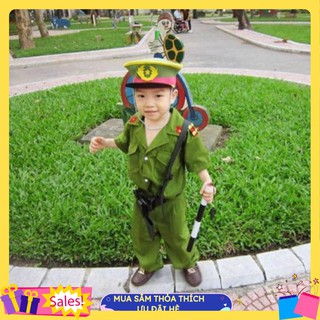 Bộ Quần Áo Công An  Hình Sự Cho Bé Yêu Đầy Đủ Phu Kiện