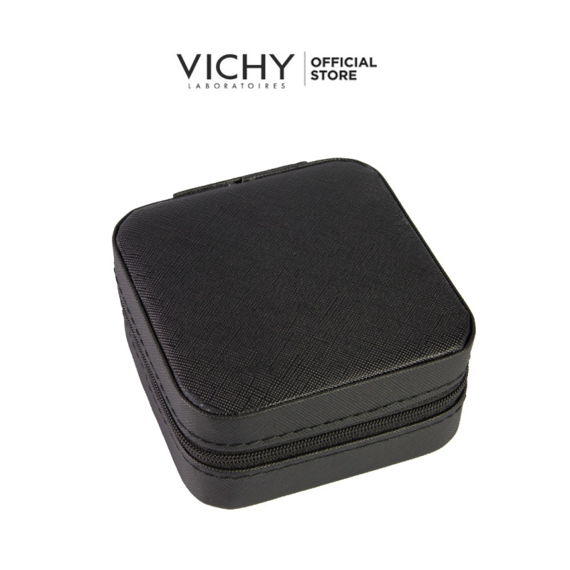  Hộp đựng trang sức Vichy đen cao cấp