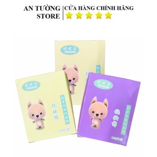 Bông tẩy trang cotton VOV Nhật Bản 100 tờ