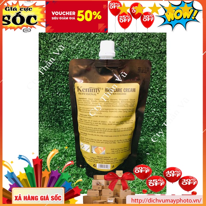 Dầu Hấp KENIMY 500ML Tinh Chất Bùn Khoáng phục hồi tóc hư tổn giữ hương lâu trên tóc kholinhkien