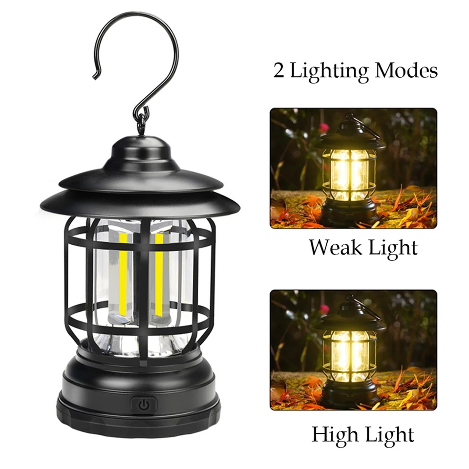Đèn Lồng Bóng LED Mini Bằng Kim Loại Chống Nước Phong Cách Cổ Điển Cho Sân Vườn