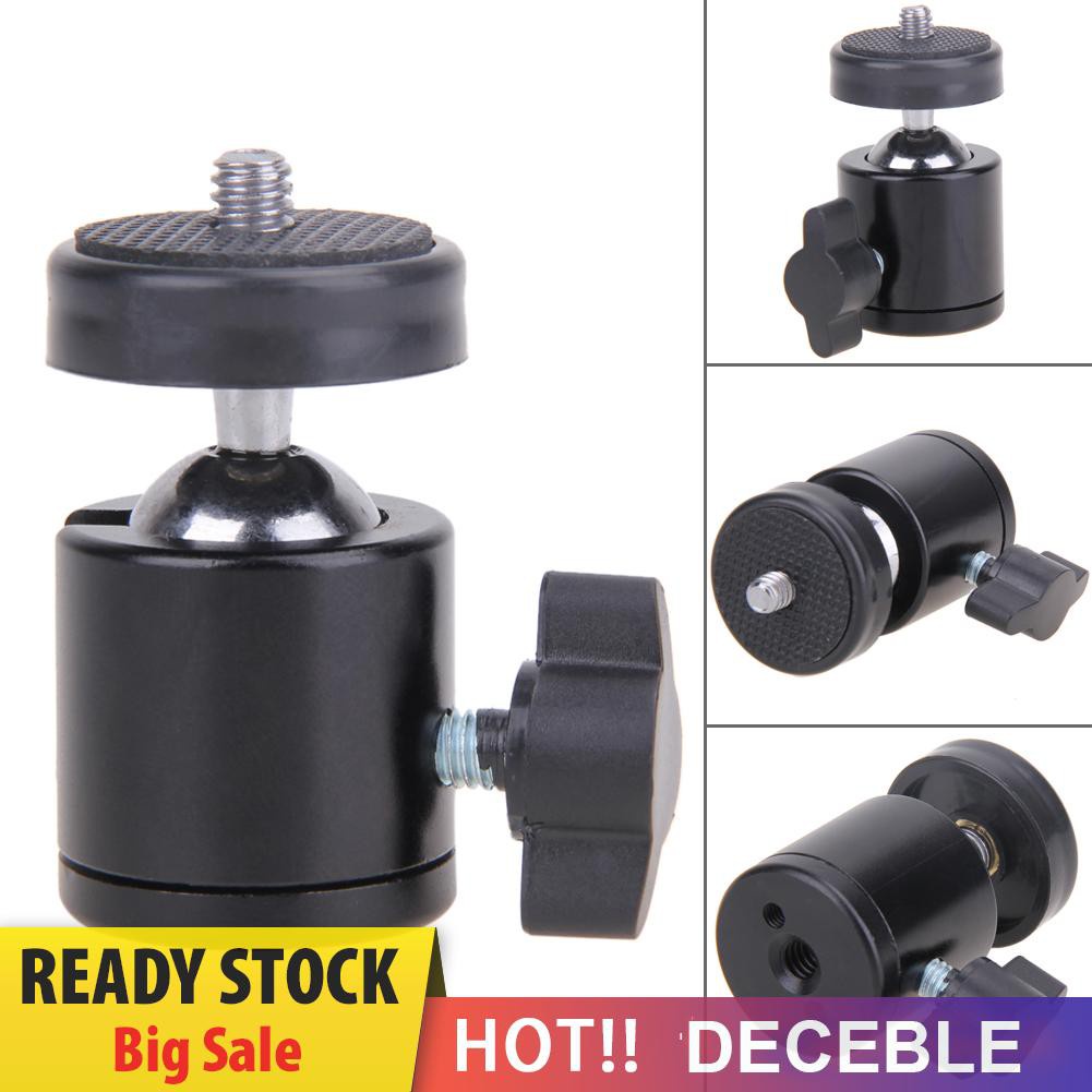 Deceble Mini Ball Head of 360 Swivel DSLR Camera Tripod Dsr +1/4&quot;Screw Mount Stand