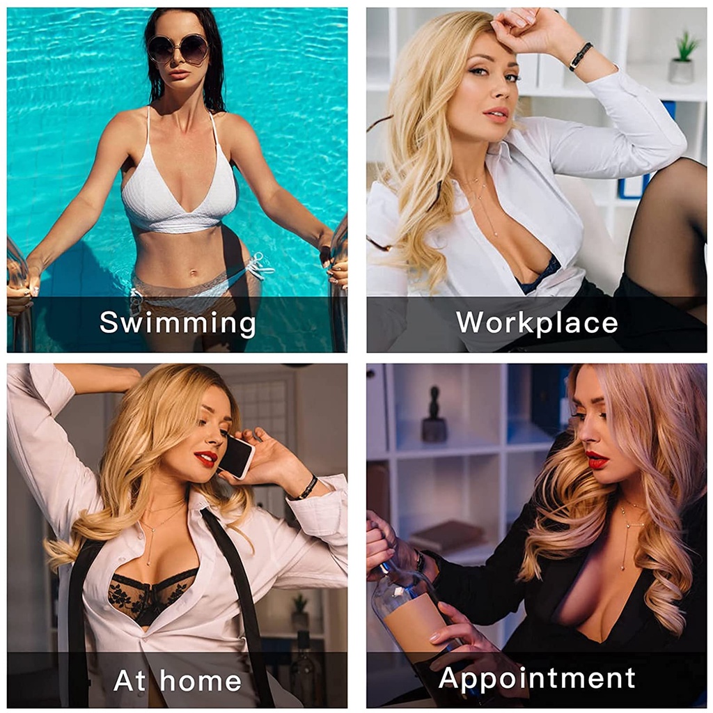 Miếng Dán Ngực Không Dây Hình Cánh Hoa Có Thể Tái Sử Dụng