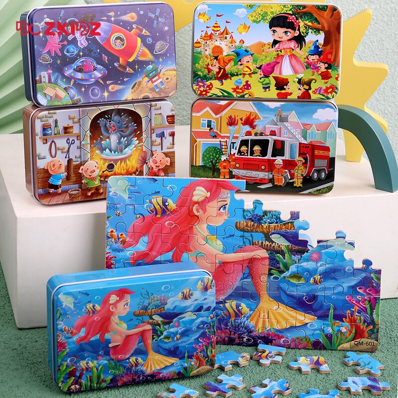 Đồ chơi thông minh tranh ghép hình 60 MIẾNG theo chủ đề phát triển tư duy logic cho trẻ từ 4 tuổi - DOZKIDZ