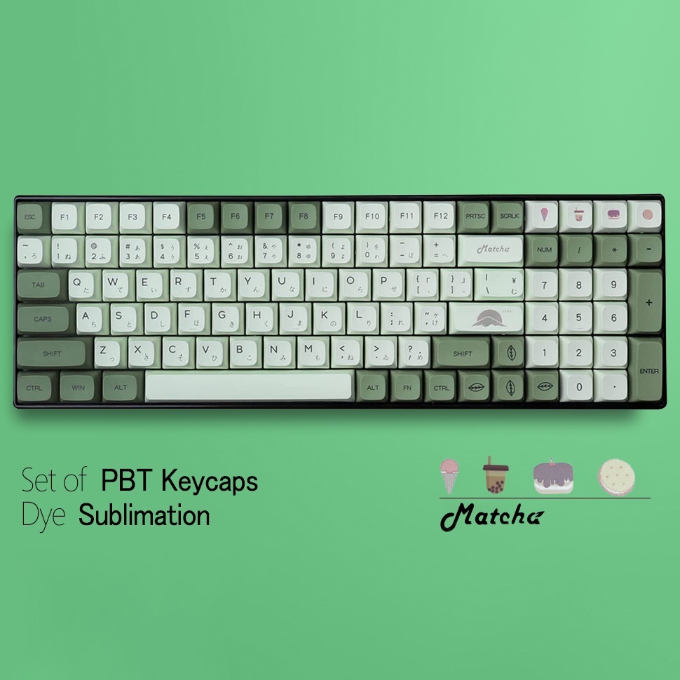 Mũ bàn phím XDA 140 phím chủ đề mật ong sữa chất liệu PBT cho bàn phím cơ MX 61/ 68/ 71/ 84/ 96/ 98/ 87/ 104/ 108