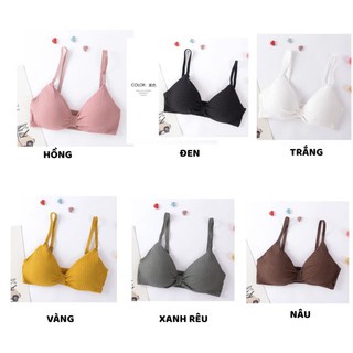 Áo Lót Nữ/  Bra Nữ Tăm Chất Cotton Cao Cấp Thắt Nơ SIêu Xinh Nâng Ngực Quyến Rũ Phong Cách Trẻ Trung, Hiện Đại_ TSDL60